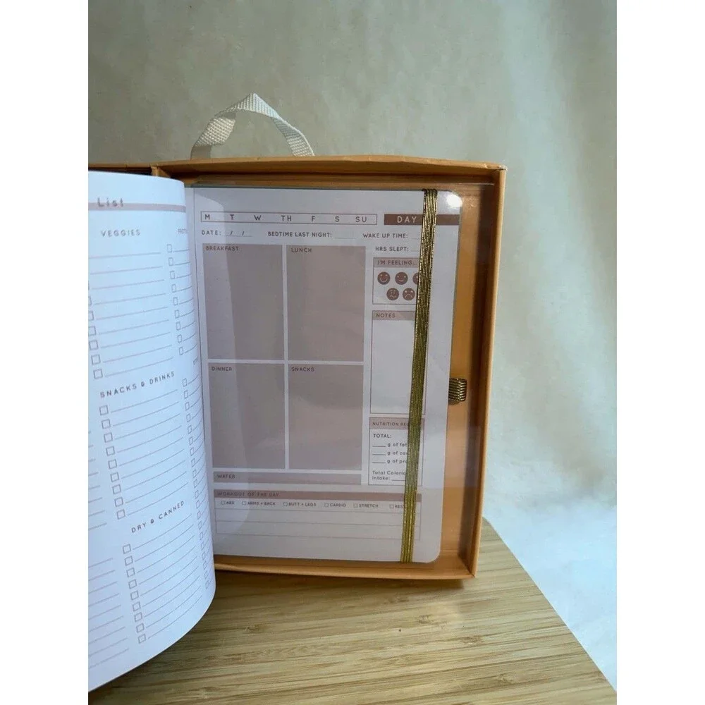 Blogilates 12 Week Fit Journal Hardcover Fitness Planner w/ Elastic Closure New
